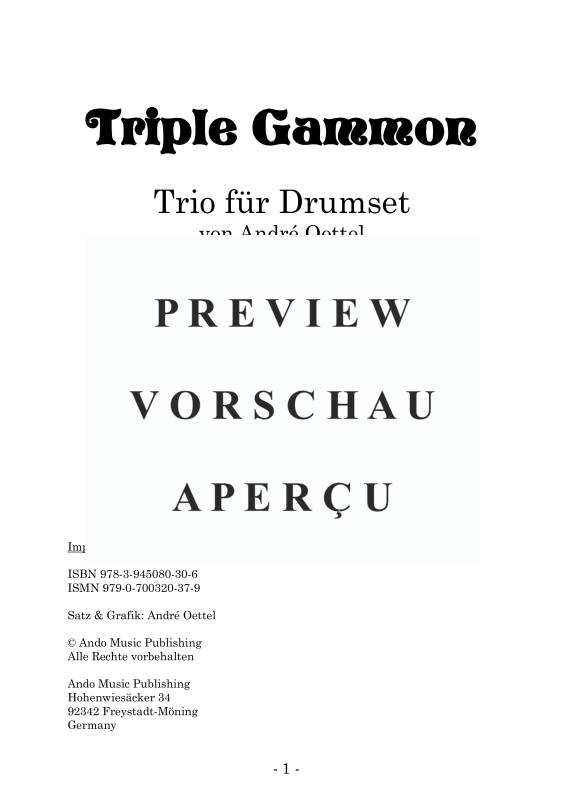 Produktgalerie: Seite 3 von 11 Triple Gammon, , Drumset Trio
