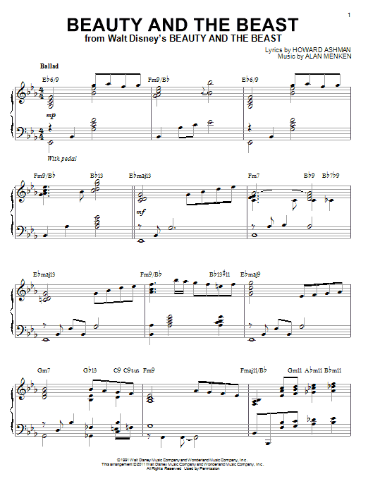 Product gallery: Page 1 of 1 Beauty And The Beast [Jazz version] (arr. Brent Edstrom), Alan Menken & Howard Ashman