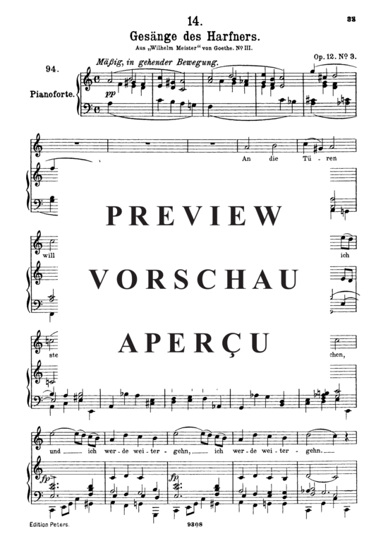 gallery: Gesänge des Harfners D.478-3 , , (Gesang hoch + Klavier)