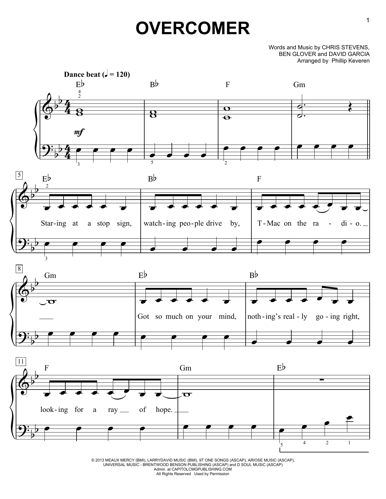 Product picture to: Overcomer (arr. Phillip Keveren)