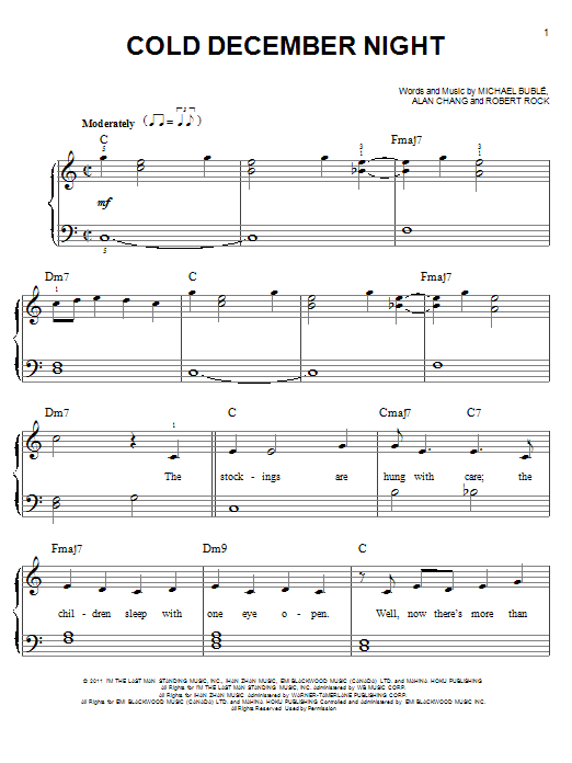 Produktgalerie: Seite 1 von 1 Cold December Night, Michael Bublé, Klavier
