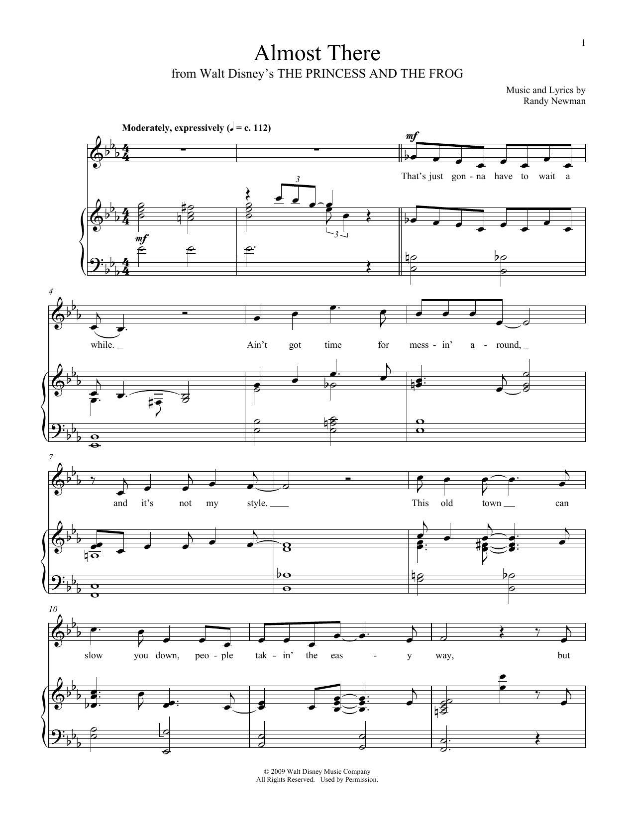 Produktbild zu: Almost There (from The Princess and the Frog)