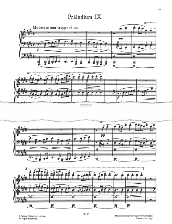 Product picture to: Prelude And Fugue No.9 (from 24 Preludes And Fugues Op. 87)