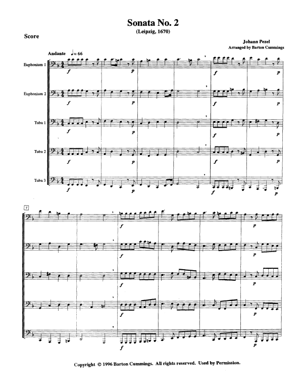 Produktgalerie: Seite 1 von 11 Sonate Nr. 2, , Tuba Quintett EETTT