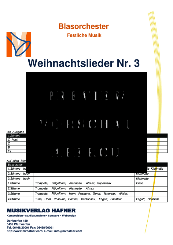 gallery: Weihnachtslieder Nr. 3, , (Großes Blasorchester)