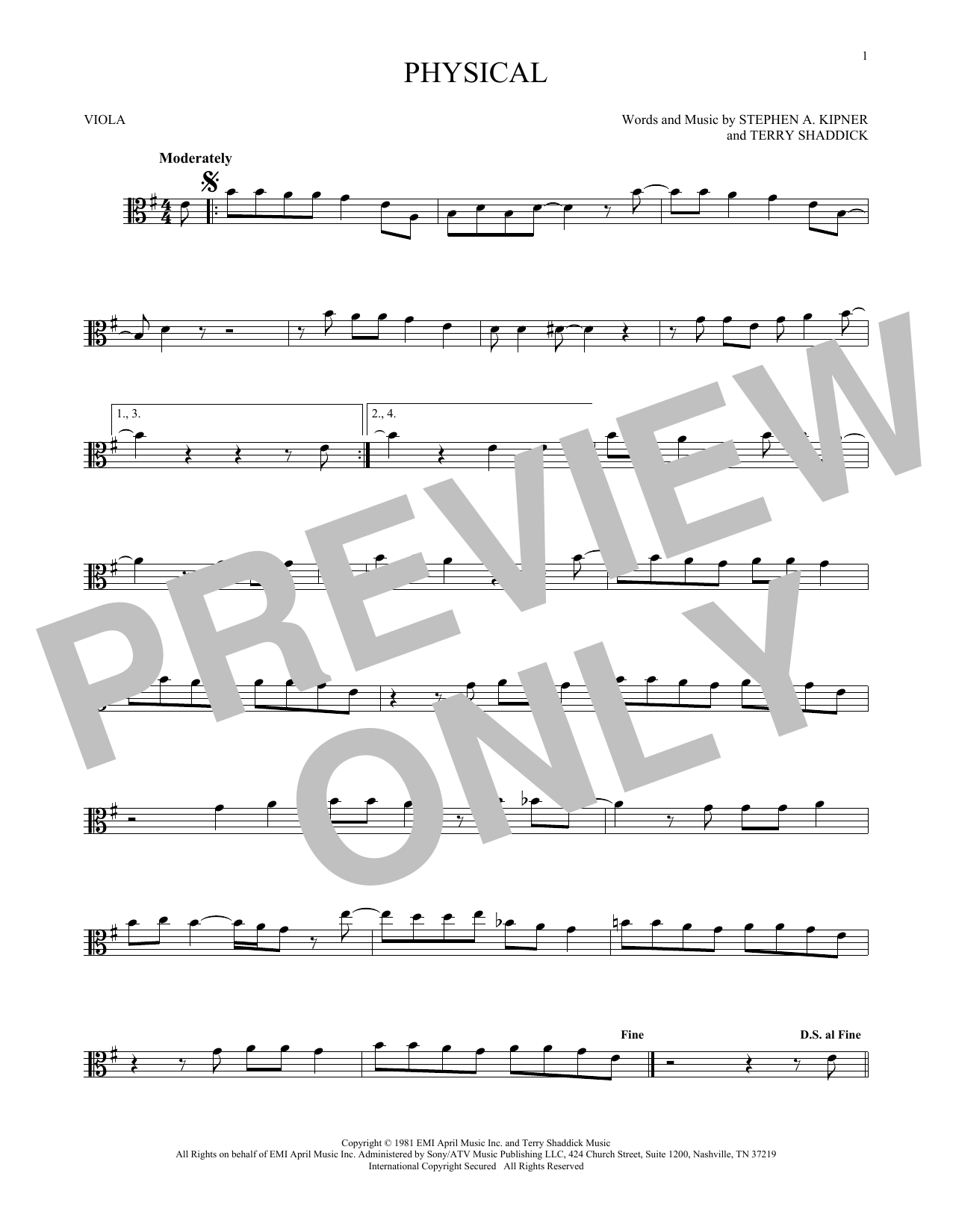 Product gallery: Page 1 of 1 Physical, Olivia Newton-John