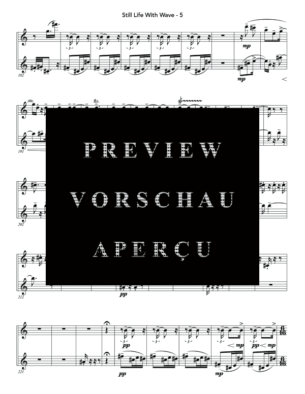 Product gallery: Page 10 of 11 Still Life with Wave, , (woodwind duet flute and alto saxophone)