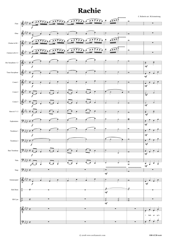Produktgalerie: Seite 1 von 11 Rachie, , Männerchor und Concertband