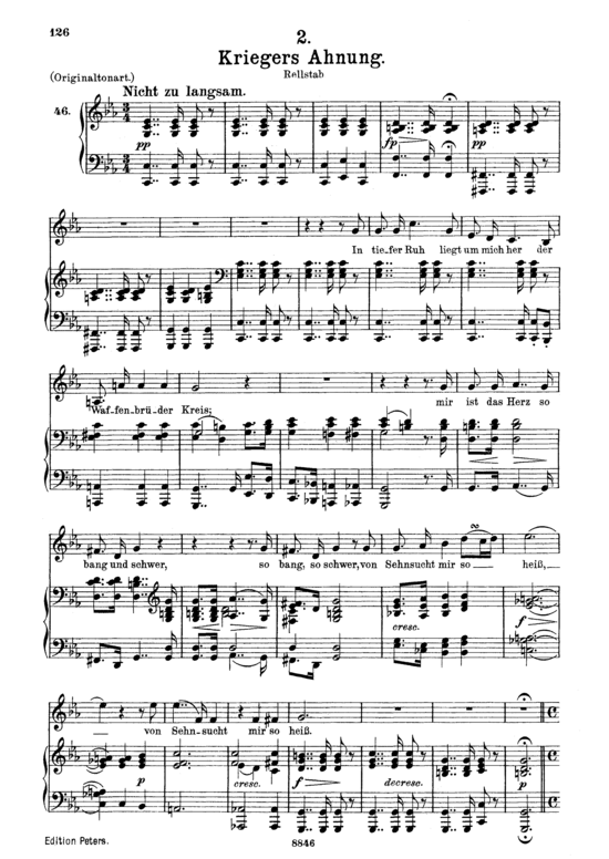 Product picture to: Kriegers Ahnung, D.957-2 (Schwanengesang)Franz Schubert