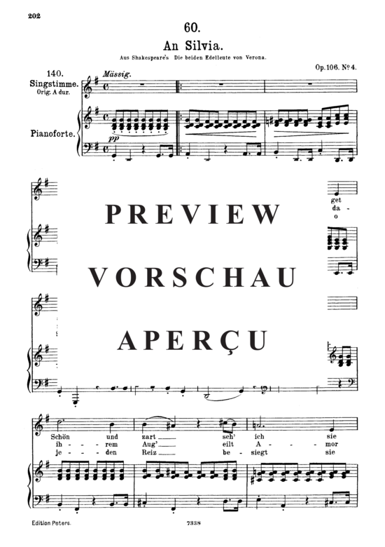 Product gallery: Page 2 of 3 An Silvia D.891, , Medium Voice and Piano