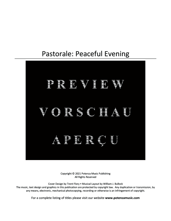 Produktgalerie: Seite 7 von 11 Pastorale: Peaceful Evening, Op. 52b, , (Blechbläser Quintett und KLavier)