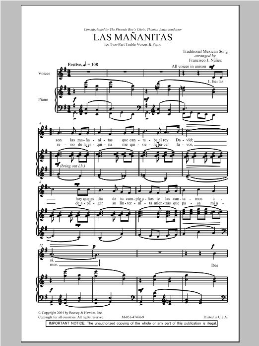 Produktgalerie: Seite 1 von 1 Las Mananitas, Francisco J. Nunez, Chor