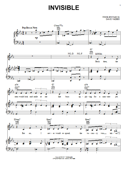 Produktbild zu: Invisible (from Women On The Verge Of A Nervous Breakdown )