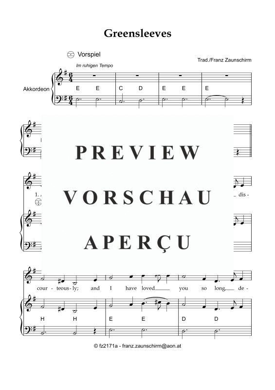 Product gallery: Page 2 of 4 Greensleeves, , Accordion solo