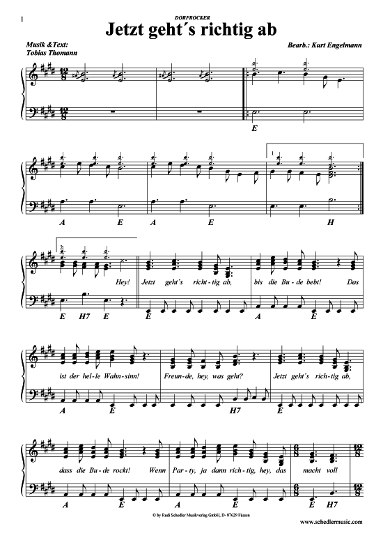 Produktgalerie: Seite 1 von 6 Jetzt gehts richtig ab , Dorfrocker, Klavier und Gesang