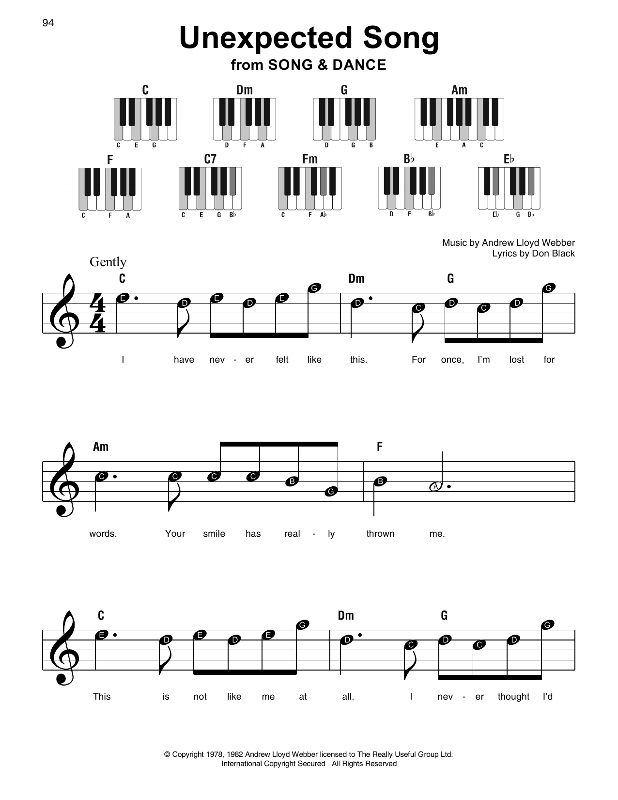 Product picture to: Unexpected Song (from Song & Dance)