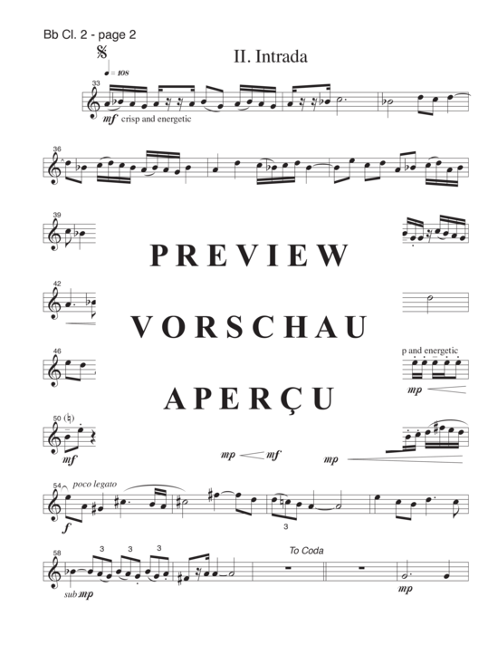 gallery: Prelude and Intrada , , (4 Klarinetten in B)