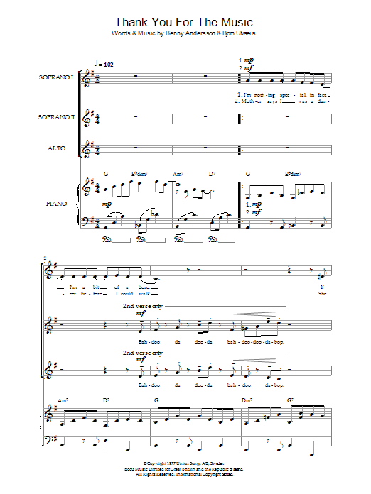 Product gallery: Page 1 of 1 Thank You For The Music, ABBA
