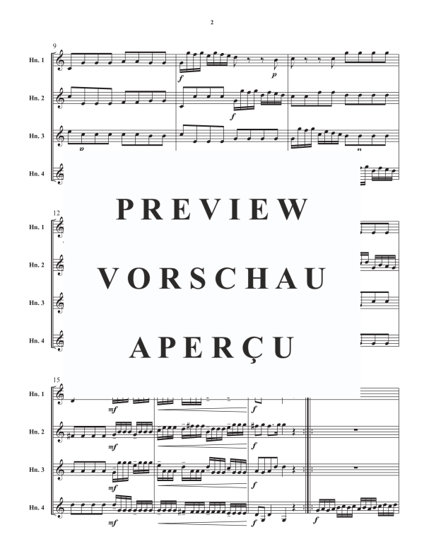 Product gallery: Page 4 of 11 Konzert No. 2 in F-Dur, , Horn Quartet