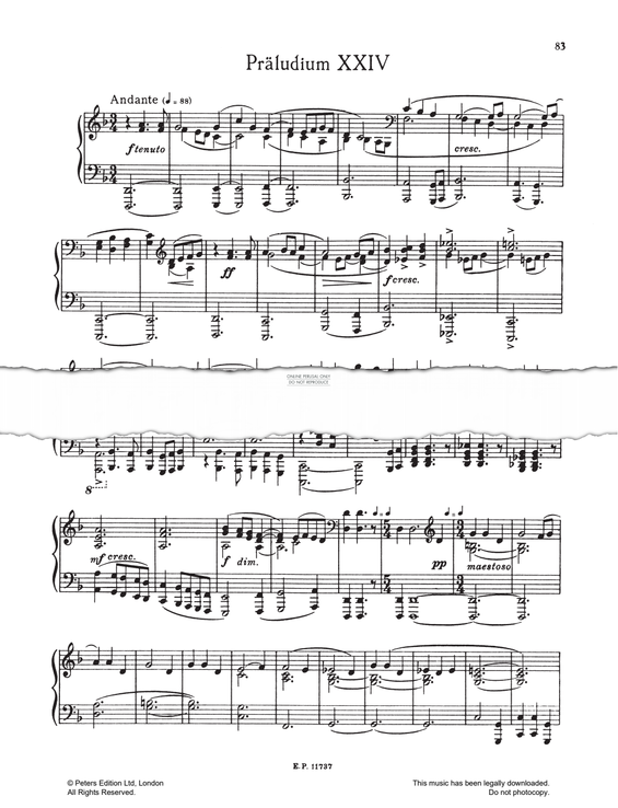 Product picture to: Prelude And Fugue No.24 (from 24 Preludes And Fugues Op. 87)