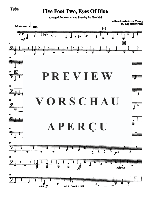 Produktgalerie: Seite 11 von 11 Five Foot Two, Eyes of Blue, , Blechbläserquintett