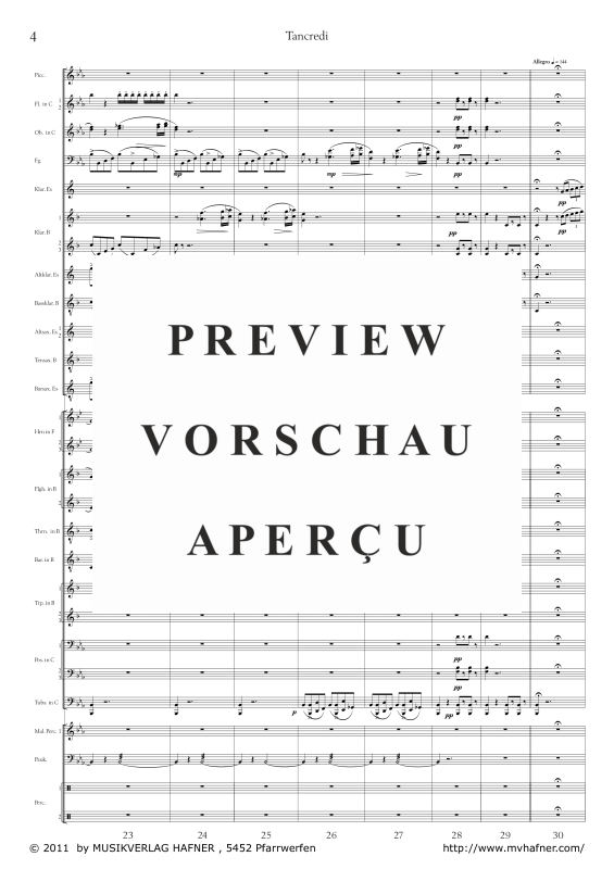 Product gallery: Page 9 of 11 Ouvertüre Tancredi, , (large wind orchestra)