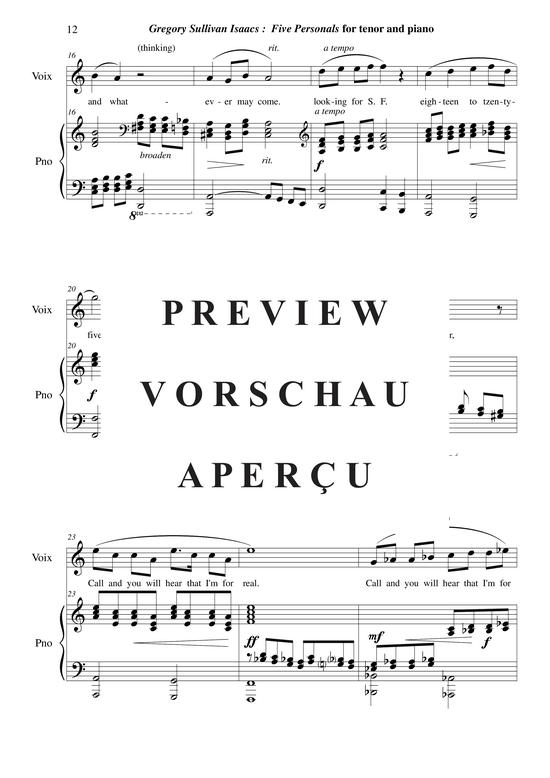 Product gallery: Page 13 of 18 Five Personals , , (tenor + piano)