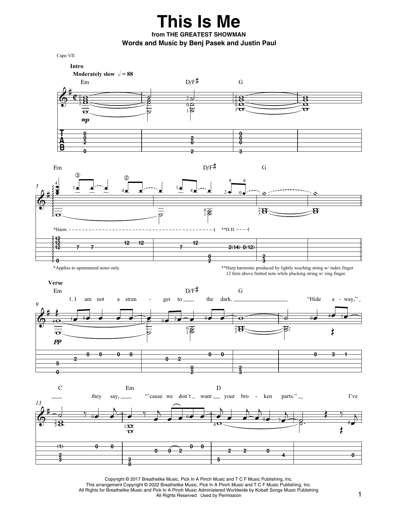 Produktbild zu: This Is Me (from The Greatest Showman) (arr. Ben Pila)