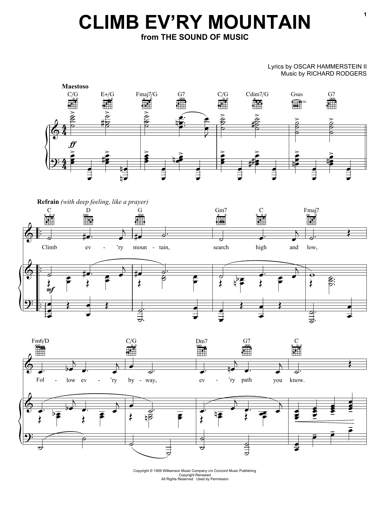 Product picture to: Climb Ev'ry Mountain (from The Sound of Music)