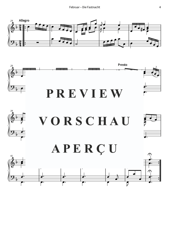 gallery: Februar - Die Fastnacht, , (Klavier Solo)