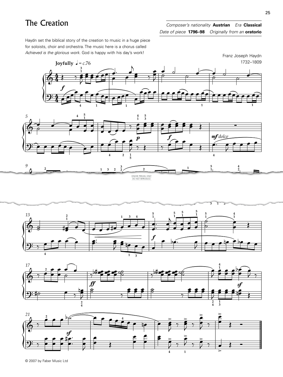 gallery: The Creation, Joseph Haydn, Klavier