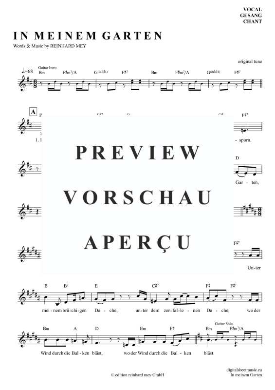 Product gallery: Page 6 of 9 In Meinem Garten, Mey, Reinhard, Gesang