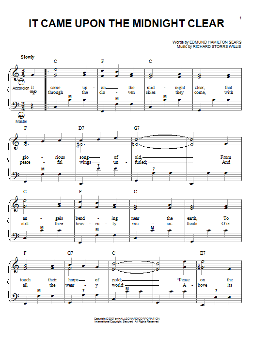 Produktbild zu:  It Came Upon The Midnight Clear - Edmund Hamilton Sears