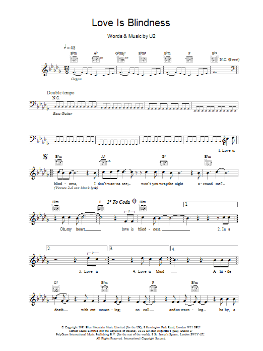 Produktgalerie: Seite 1 von 1 Love Is Blindness, U2, Melodieinstrument