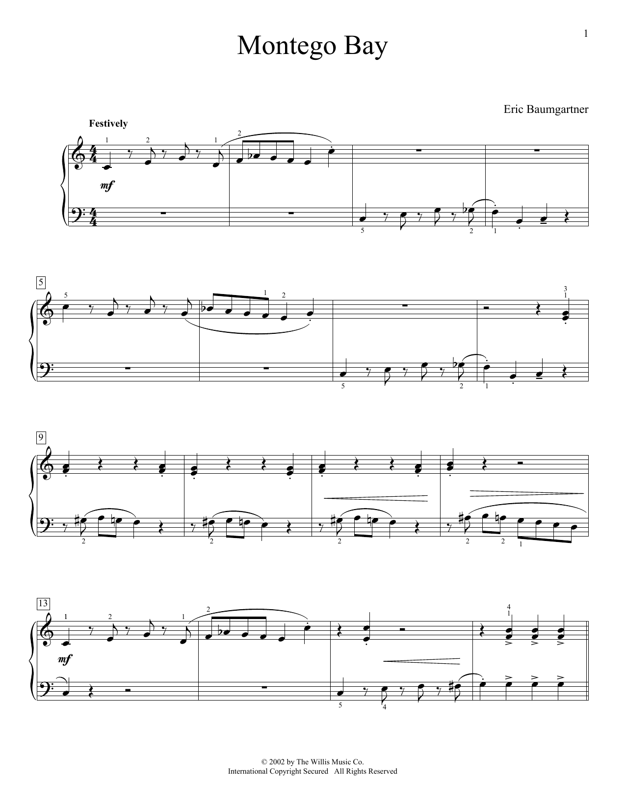 Produktgalerie: Seite 1 von 1 Montego Bay, Eric Baumgartner, Klavier
