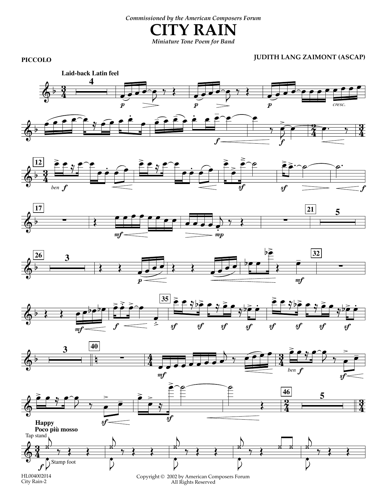 Produktbild zu: City Rain - Piccolo
