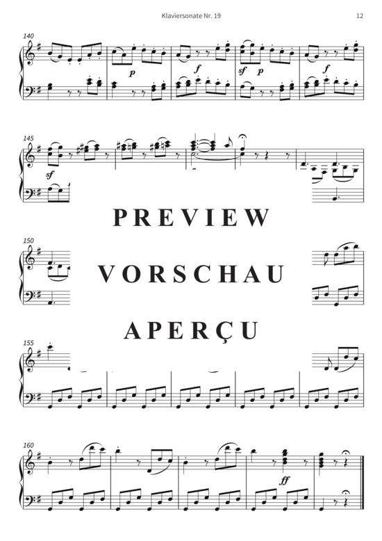 Product gallery: Page 15 of 15 Klaviersonate Nr. 19 - op. 49, Nr. 1 , , Piano Solo