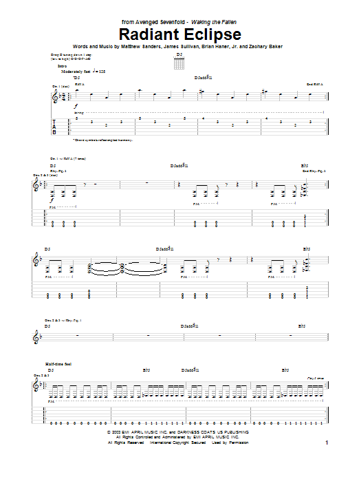 Product gallery: Page 1 of 1 Radiant Eclipse, Avenged Sevenfold