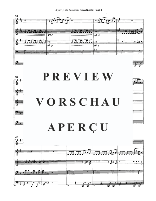Product gallery: Page 5 of 11 Latin Serenade, , Brass Quintet