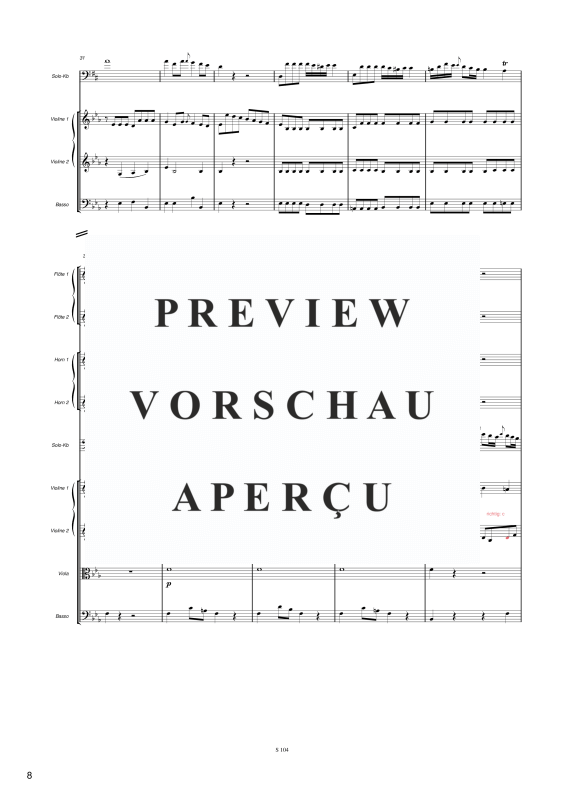 Produktgalerie: Seite 9 von 11 Concerto in Eb per il Contrabasso, , Studienpartitur Orchester