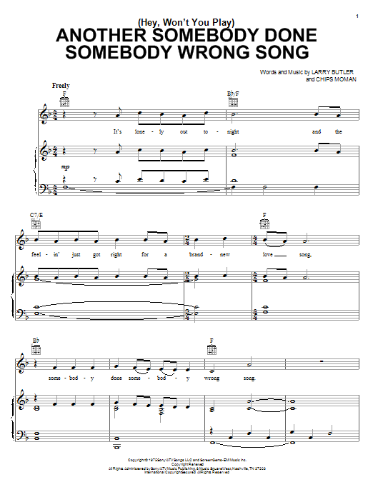 Produktbild zu: (Hey, Won't You Play) Another Somebody Done Somebody Wrong Song
