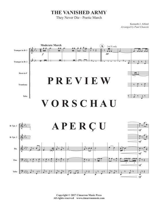 Produktgalerie: Seite 3 von 18 The Vanished Army , , (Blechbläserquintett)