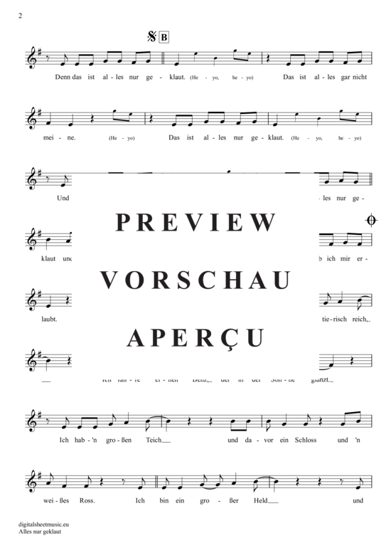 Produktgalerie: Seite 3 von 4 Alles nur geklaut , Prinzen, Die, (Oboe)