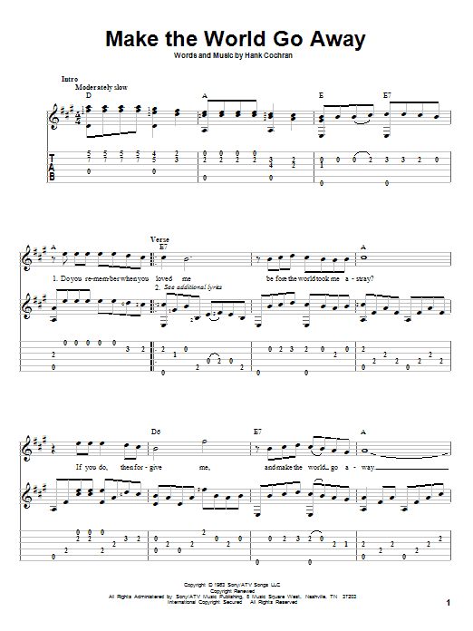 Produktgalerie: Seite 1 von 1 Make The World Go Away, Eddy Arnold, Gitarre