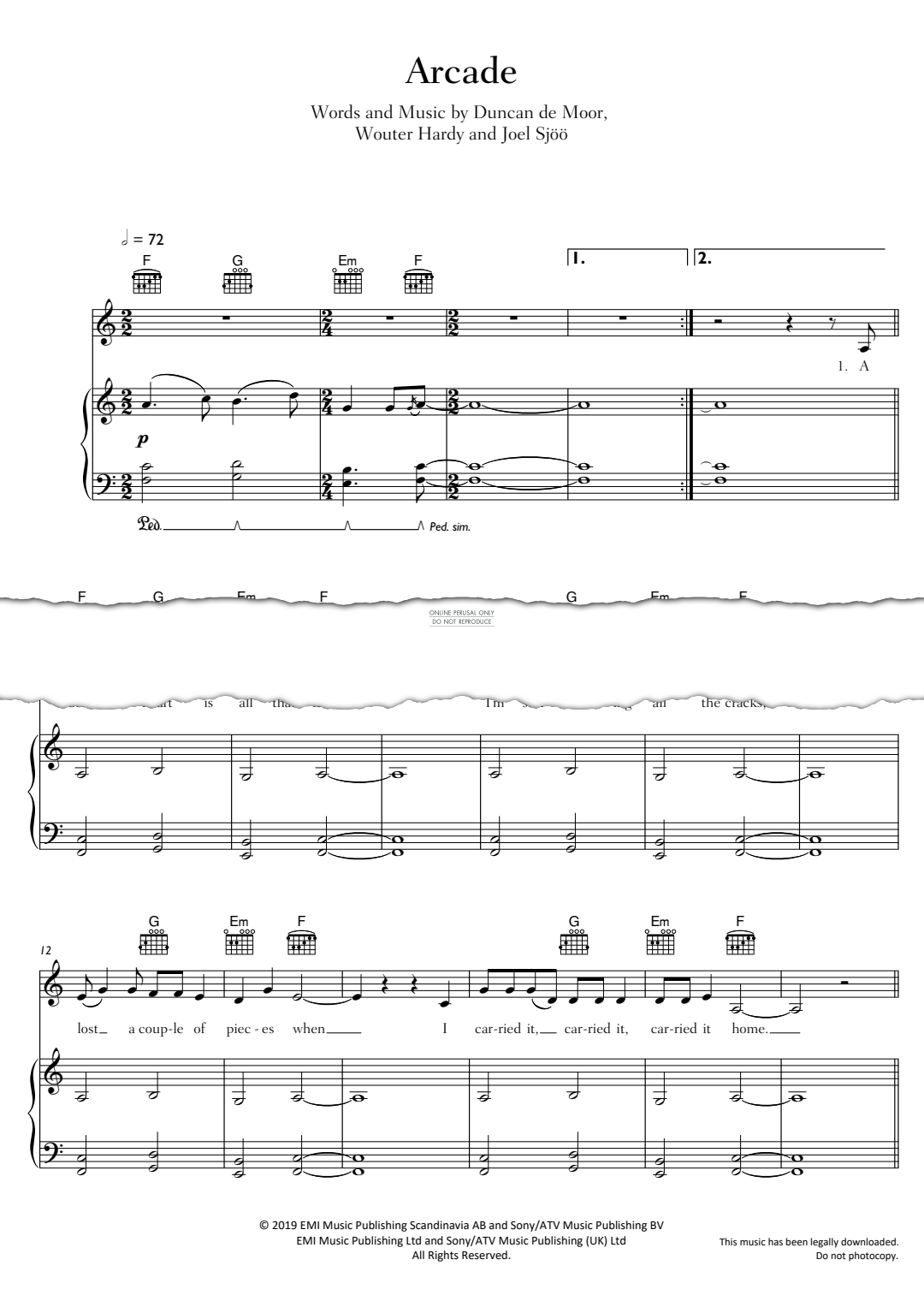 Produktgalerie: Seite 1 von 1 Arcade, Duncan Laurence, Gesang, Gitarre, Klavier