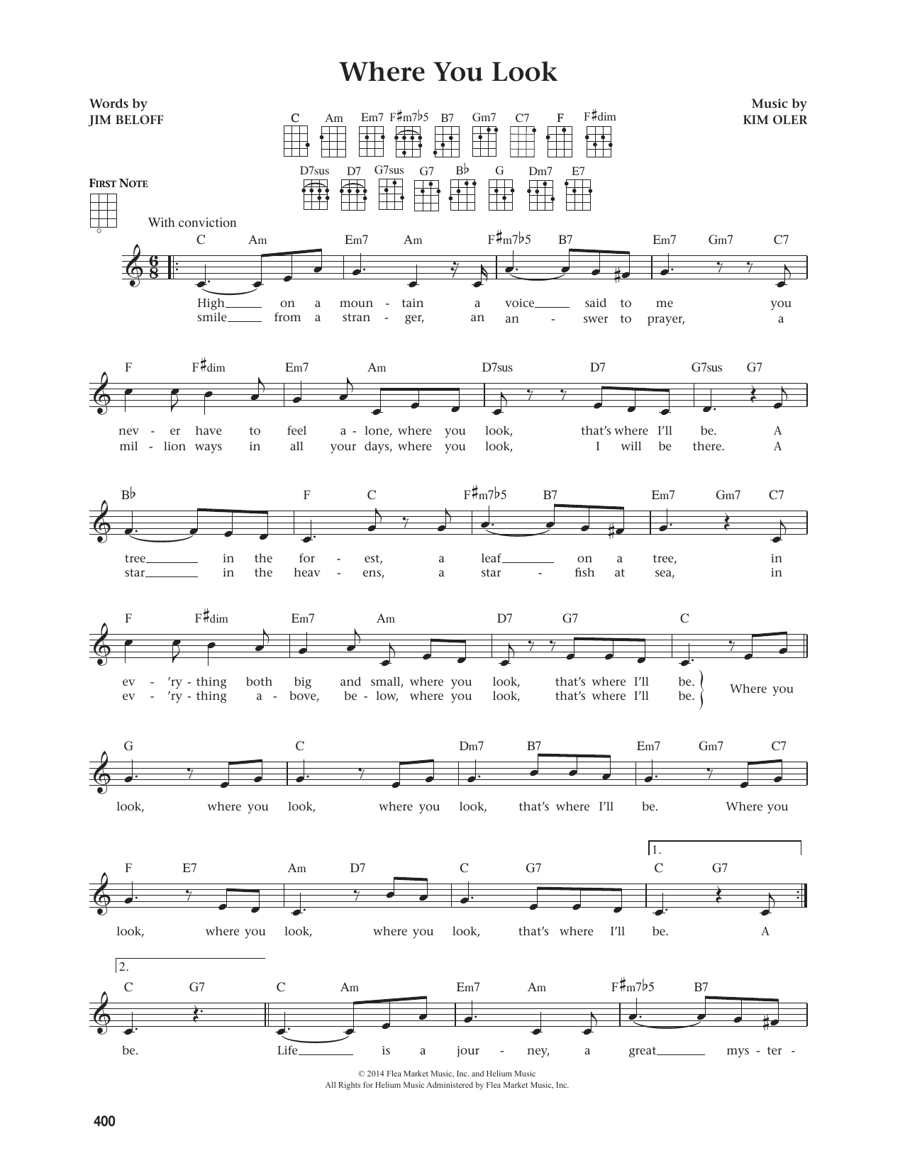 Produktgalerie: Seite 1 von 1 Where You Look (from The Daily Ukulele) (arr. Jim Beloff), Jim Beloff, Ukulele