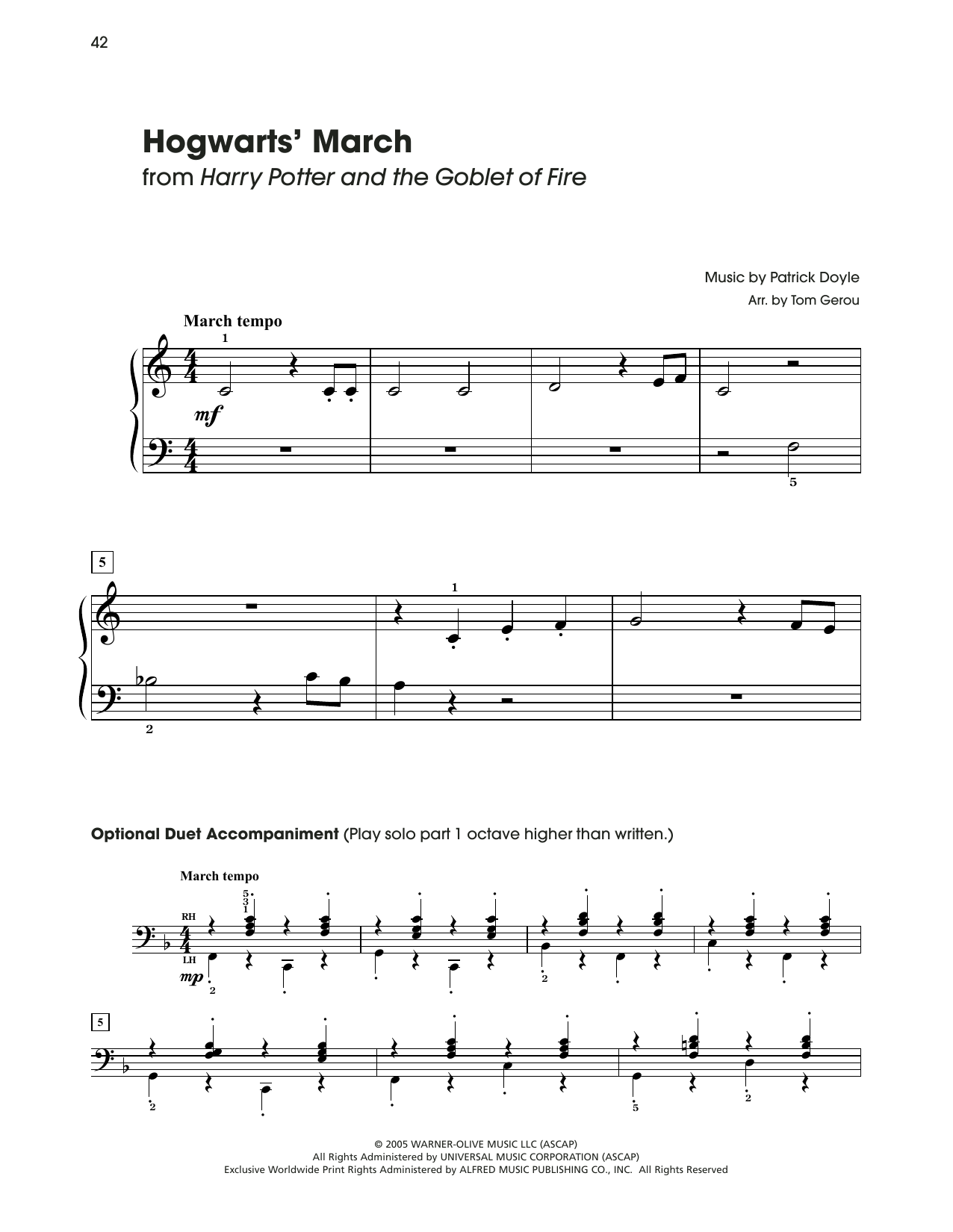 Product picture to: Hogwarts' March (from Harry Potter) (arr. Tom Gerou)