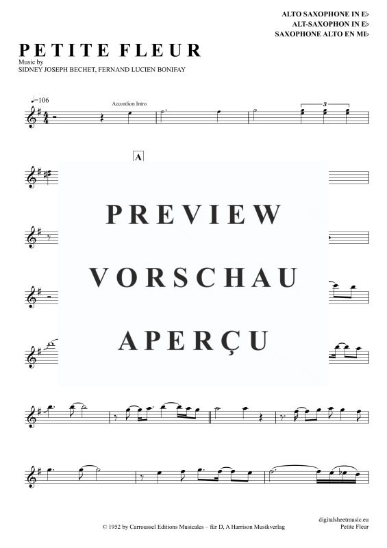 Product gallery: Page 2 of 4 Petite Fleur, Tex, Pete, Alto Saxophone