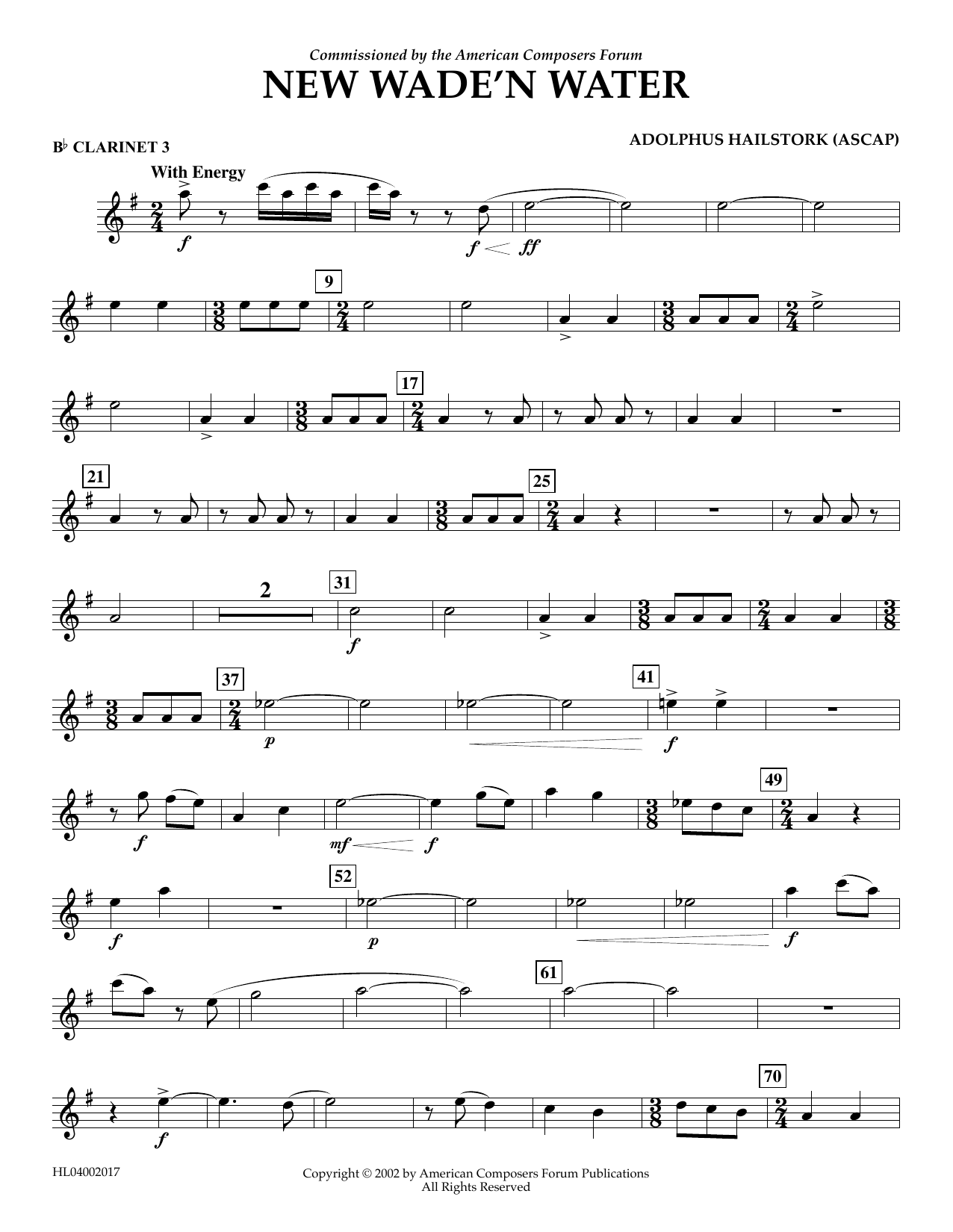 Produktbild zu: New Wade 'n Water - Bb Clarinet 3