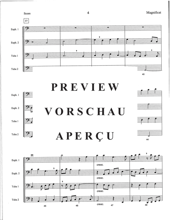 Produktgalerie: Seite 6 von 21 Magnificat , , (Tuba Quartett EETT)